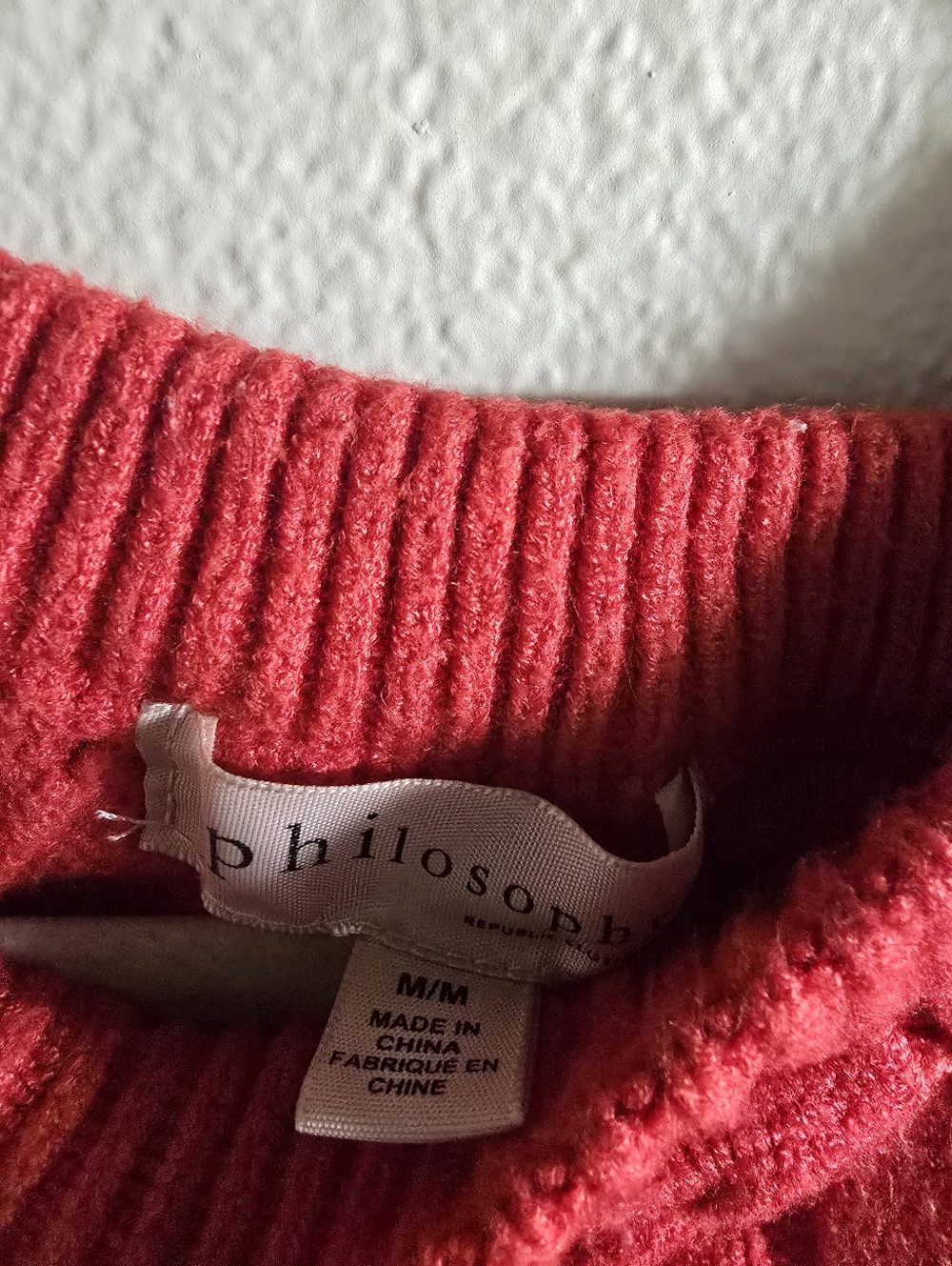 Philosphy Red Knit Sweater - Picture 3 of 5